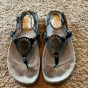 Ugg Australia 1762 Womens Leather Thong Slingback Sandal